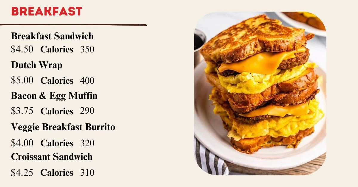 Dutch Bros Breakfast Menu